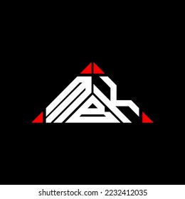 MBK letter logo creative design with vector graphic, MBK simple and modern logo.