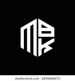 MBK logo MBK icon MBK monogram MBK letter minimalist Circle flat Unique modern abstract logo design.