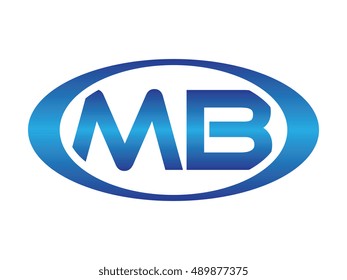 MB-letter abbreviations blue oval logo
