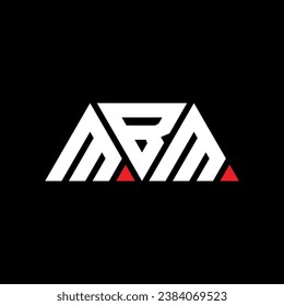 MBM triangle letter logo design with triangle shape. MBM triangle logo design monogram. MBM triangle vector logo template with red color. MBM triangular logo Simple, Elegant, and Luxurious design.