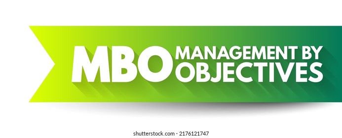 MBO Management By Objectives - Strategic Approach To Enhance The Performance Of An Organization, Acronym Text Concept Background