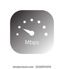 mbps speedometer icon vector template illustration logo design