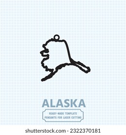 mbrace the wild spirit of Alaska with our captivating laser-cut pendant template! Discover the untamed beauty of the Last Frontier in this intricate metal masterpiece.