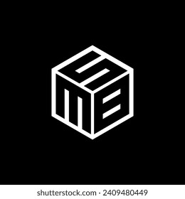 MBS letter logo design with black background in illustrator, cube logo, vector logo, modern alphabet font overlap style. calligraphy designs for logo, Poster, Invitation, etc.