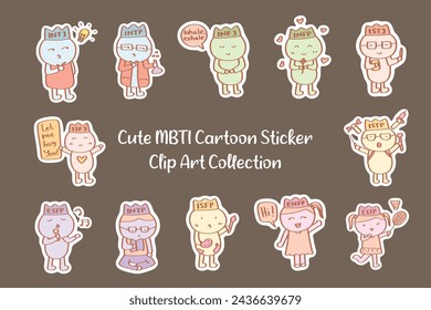 MBTI Cartoon Cute Sticker Collection