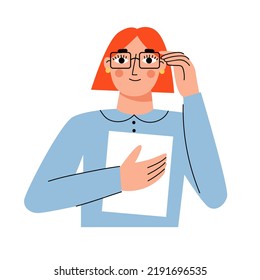 Mbti concept. Administrator character. Flat vector illustration