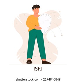 MBTI Person Types Concept. Socionics Mbti. Personality Test. Flat Vector Illustration