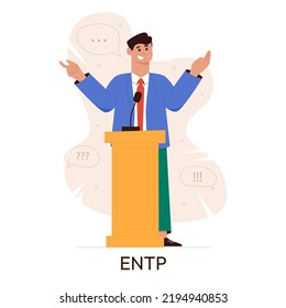 MBTI Person Types Concept. Socionics Mbti. Personality Test. Flat Vector Illustration