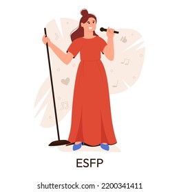 MBTI Person Types Concept. Socionics Mbti. Personality Test. Flat Vector Illustration