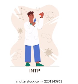 MBTI Person Types Concept. Socionics Mbti. Personality Test. Flat Vector Illustration