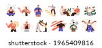 MBTI person types set. Different mindsets, behavior models, mental perceiving and thoughts. Psychological concept. Colored flat graphic vector illustration of people isolated on white background