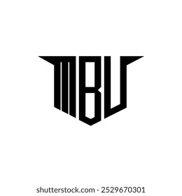 MBU letter logo design with white background in illustrator, vector logo modern alphabet font overlap style, calligraphy designs for logo, Poster, Invitation, etc.