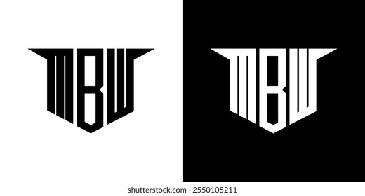 MBW letter logo design with white background in illustrator, vector logo modern alphabet font overlap style, calligraphy designs for logo, Poster, Invitation, etc.