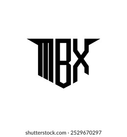 MBX letter logo design with white background in illustrator, vector logo modern alphabet font overlap style, calligraphy designs for logo, Poster, Invitation, etc.