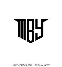 MBY letter logo design with white background in illustrator, vector logo modern alphabet font overlap style, calligraphy designs for logo, Poster, Invitation, etc.