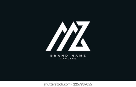 MBZ, MZB, MZ, ZM, Abstract initial monogram letter alphabet logo design