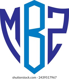 MBZ Shield Logo design, icon, symbol, vector file
