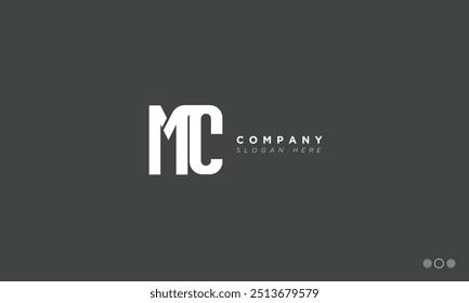 MC Alphabet letters Initials Monogram logo CM, M and C