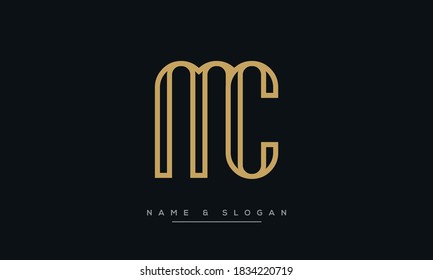 MC, CM Abstract Letters Logo Monogram