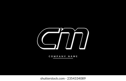 MC, CM Abstract Letters Logo Monogram