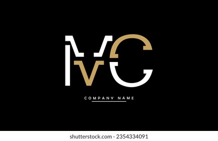 MC, CM Abstract Letters Logo Monogram