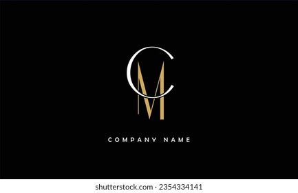 MC, CM Abstract Letters Logo Monogram