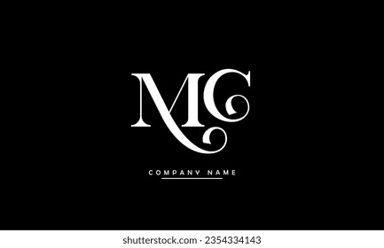 MC, CM Abstract Letters Logo Monogram