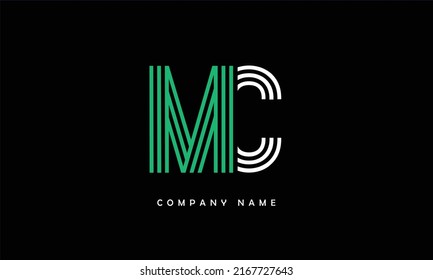 MC, CM Alphabets Letters Logo Monogram