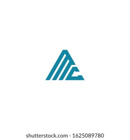 MC or CM letter logo design.