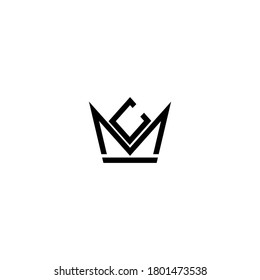 elementos de plantilla de diseño del logotipo de MC CM