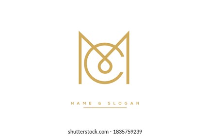 MC ,CM ,M ,C  Abstract Letters Logo Monogram