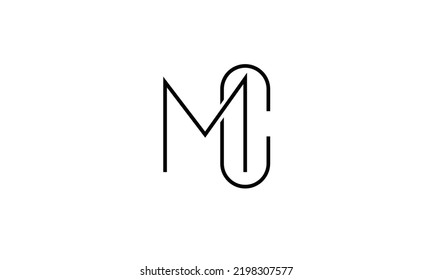 MC CM M C abstract vector logo monogram template