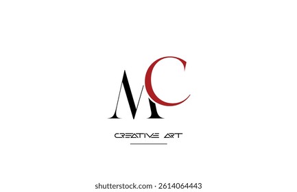 MC, CM, M, C abstract letters logo monogram