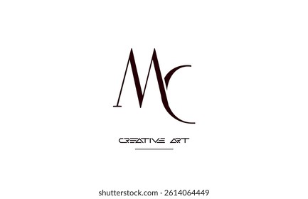 MC, CM, M, C abstract letters logo monogram