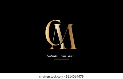 MC, CM, M, C abstract letters logo monogram