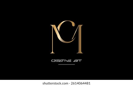 MC, CM, M, C abstract letters logo monogram