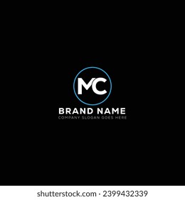 MC creativo concepto de diseño del logo de la letra. Diseño de iconos MC. M C