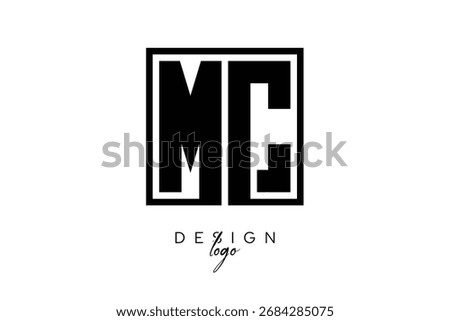 MC Creative Middle Square Bold Monogram Latter Logo Design Modern Minimalist Brand Identity.