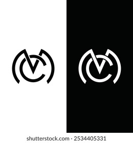 MC Creative Monogramm Emblem Stil Design-Vorlage