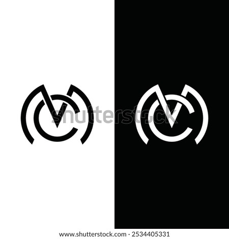 MC Creative monogram emblem style design template