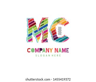 MC Full color initial logo vector