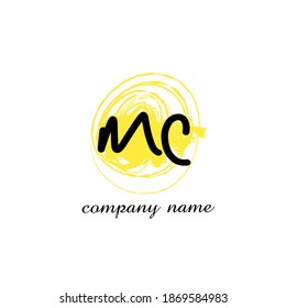MC handwritten logo for identity