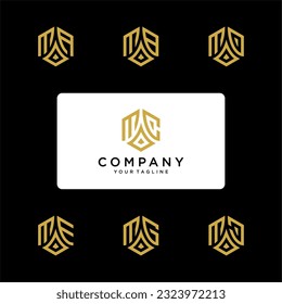 MC hexagon logo vector.Hexagon logo with two initial. Develop, natural, luxury, modern, finance logo, strong, suitable for your company.