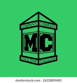 MC Initial Explore this unique collection of alphabet house logos, featuring stylish letter combinations inside a geometric house outline. Perfect for branding, graphic design projects