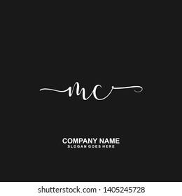 Mc Initial Handwriting Logo Vector Stock Vector (royalty Free 