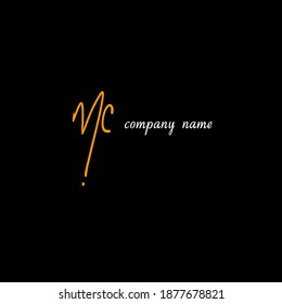 MC Initial Isolated logo for identity