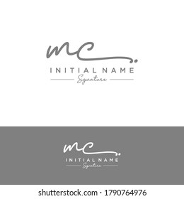 MC Initial letter handwriting and signature logo.