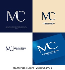 MC Initial Lettering Modern Luxury Logo Template for Business