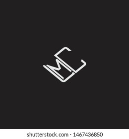 MC Initial Logo letters with rotate squere template