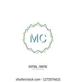 MC Initial logo template vector